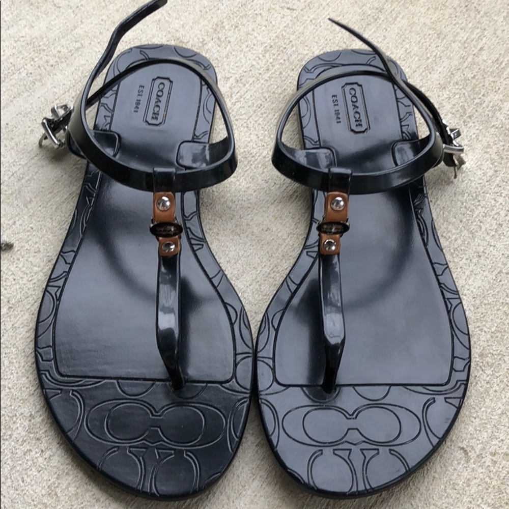 Authentic Coach black sandals women’s size 8